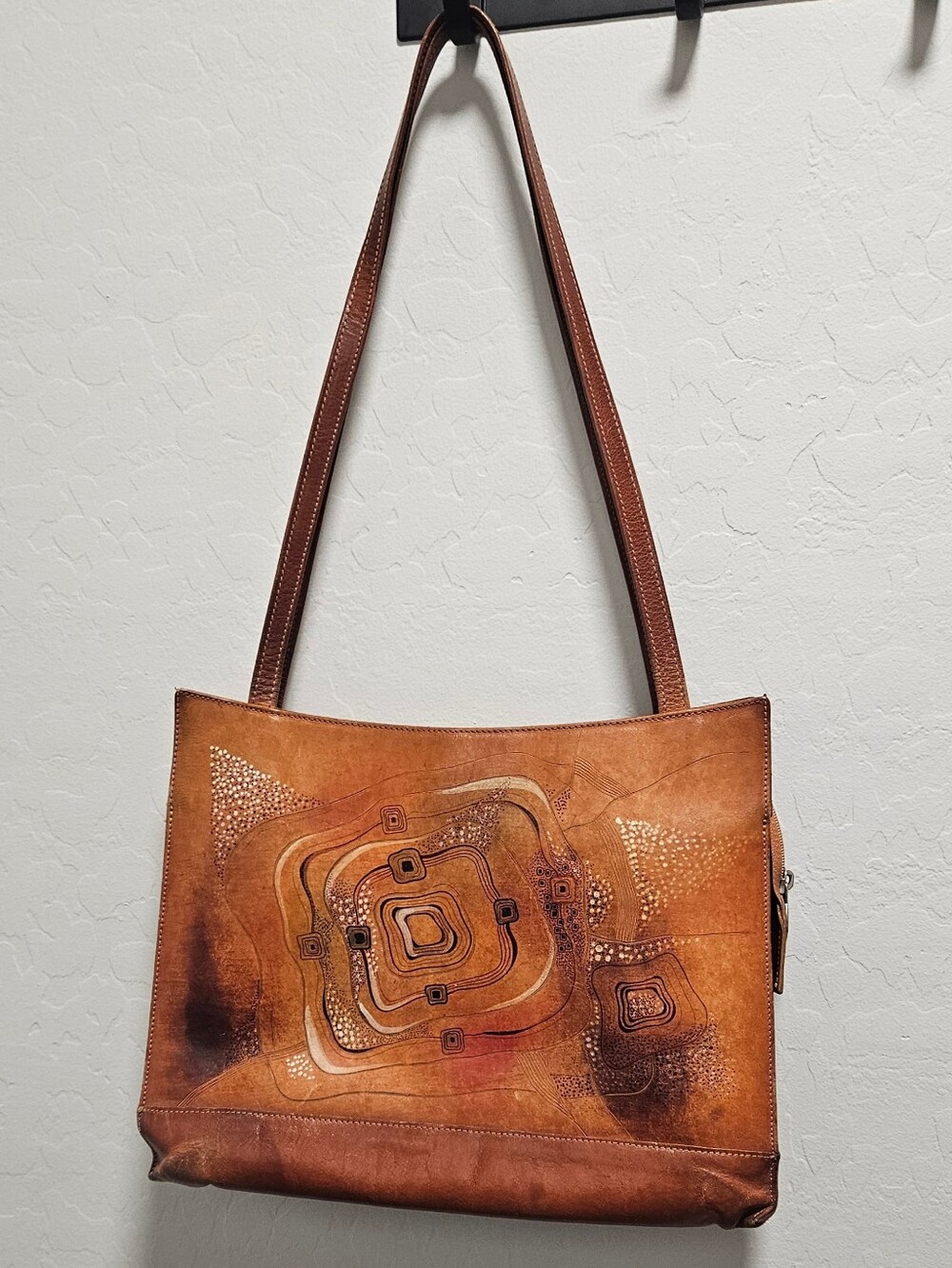 Bambas Art Bags Hand-Tooled Leather Satchel 🎨👜